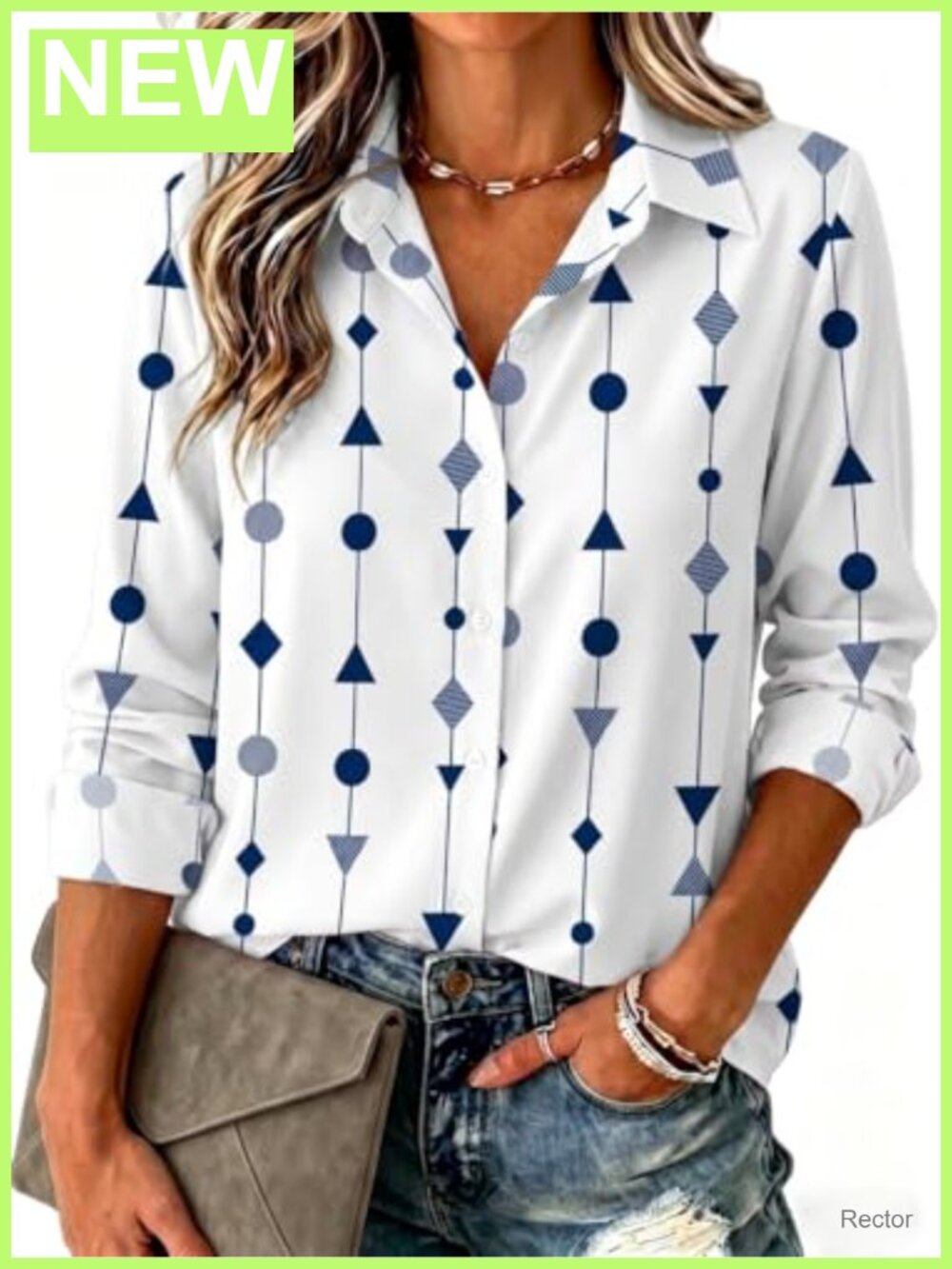 Zeagoo Women's Long Sleeve Button Down V-Neck Blouse Dressy Top